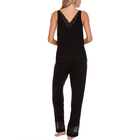 Flora by Flora Nikrooz Women's Franny Tank and Pajama Pants Set - Black M PJ set - Picture 2 of 4